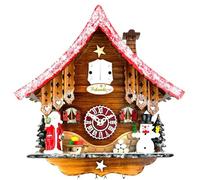 Horloge coucou Noël Trenkle quartz édition spéciale Père Noël et bonhomme de neige 27 cm