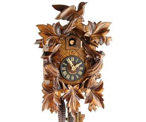 Horloge coucou, style Forêt-Noire, en bois, mécanisme mécanique, remontage quotidien, 35 cm