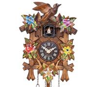 Horloge coucou traditionnel en bois naturel multicolore 25 cm Modèle : A pile