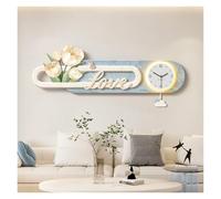 Horloge cuisine Grande applique murale avec horloge et télécommande | Applique murale d'horloge murale d'art(Blue,XXL)