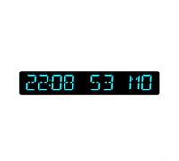 Horloge de bureau LED avec compte à rebours, affichage jour/date et luminosité réglable - Réveil électronique multifonction pour la maison, le bureau et la cuisine (A)
