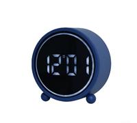Horloge de bureau moderne avec affichage LED et alarme mécanique puissante, horloge de table silencieuse sans tic-tac pour table de nuit, veilleuse réglable, alimentée par USB ou par piles, rétro