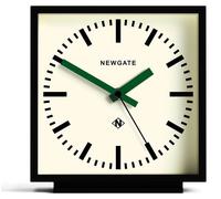 Horloge de cheminée Newgate Amp Railway, noire avec des aiguilles vertes