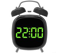 Horloge de chevet numérique à grands chiffres LED lumineux (B) | Grands chiffres éclairés, lecture facile jour/nuit, affichage LED lumineux, visibilité claire, style moderne