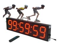 Horloge de course à LED, compte à rebours numérique portable de 15,2 cm, affichage à 6 chiffres, 3 niveaux de luminosité, format 12/24 heures pour la maison ou le bureau
