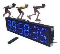 Horloge de course à LED, compte à rebours numérique portable de 15,2 cm, affichage à 6 chiffres, 3 niveaux de luminosité, format 12/24 heures pour la maison ou le bureau