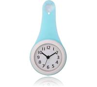 Horloge de douche, horloge murale silencieuse et étanche pour salle de bain, horloge suspendue pour cuisine, 10,4 x 4,6 x 22,1 cm