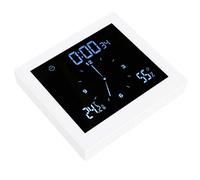 Horloge de Douche TS-WP10, Minuterie Numérique étanche avec Affichage de l'humidité et de la Température, pour Salle de Bain, 3.5x10.5x11.5cm (White)