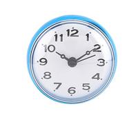 Horloge de Douche Ventouse, Murale Mini Salle Bain D'aspiration pour Cuisine Cabine avec Petit Numérique Type Pointeur Ou à Imperméable Eau Ronde Décorative Étanche Visage Arabe Cadran Accessoires