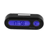 Horloge de moniteur de voltmètre de thermomètre numérique, Duokon 2 en 1 Horloge Numérique à DEL de la Montre Électronique de l'intérieur de la Voiture Thermomètre Voltmètre