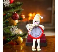 Horloge de Noël pour femme et amie, décoration de chevet, petit cadeau, réveil silencieux pour décoration de Noël
