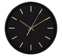 Horloge de parete Kensington noir et doré silenzioso ø35 cm