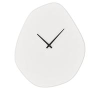 Horloge de parete Vienna en béton blanc ivoire formes organica 28×33 cm