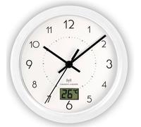 Horloge de salle de bain sans fil avec ventouses 170 mm Silencieuse Mouvement à quartz japonais Montage sans outils