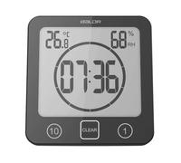 Horloge de salle de bain, thermomètre numérique LCD hygromètre minuterie de douche numérique réveil