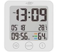 Infactory Horloge de salle de bains numérique avec thermomètre/hygromètre