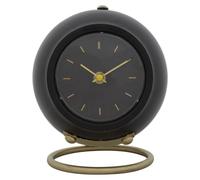 Horloge de table Ball en fer noir et or