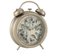 Horloge de table classique avec mécanisme à engrenages et chiffres romains - Une élégance intemporelle pour chaque pièce