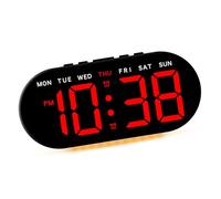 Horloge de table électronique avec veilleuse, grand affichage LED de la date, de l ' heure et de la température, améliore la décoration de la maison, ornement de bureau, horloge design moderne