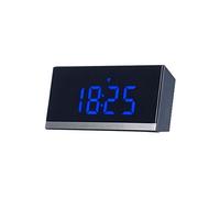 : Horloge de table radio-pilotée à LED - Noir / Bleu