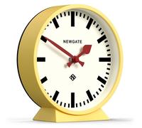 Horloge de table rétro, cadran de gare jaune, 17x16x6 cm