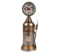 Horloge de table rétro, style station-service, 52 cm, métal, quartz
