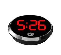 Horloge de tableau de bord de voiture ronde de 4,6 cm, horloge décorative pour véhicule, rouge/vert, montre LED pour grille d'aération automatique avec activation tactile pour camion, SUV et voiture