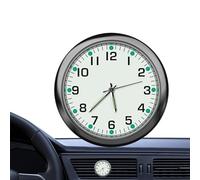 Horloge de tableau de bord - Horloge lumineuse de voiture - Horloge de ventilation auto-adhésive - Mini témoin lumineux - Accessoire de minuterie d'intérieur compact pour bateaux, voitures, décoration
