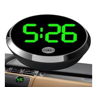 Horloge de voiture - horloge de voiture numérique | Horloges de tableau de bord | Contrôle des voitures de contrôle tactile | Tampon adhésif Easy Time Time Digital LED Display Watch for Fridge Office,