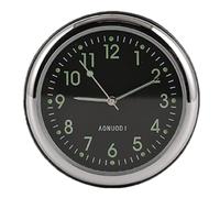 Horloge de voiture pour tableau de bord - À coller - Lumineuse - Petite | Mini hygromètre pour voiture avec tampon adhésif, bateaux, camions, SUV, camping-cars, véhicules automobiles, extérieur