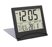 Horloge de voyage créative et minimaliste, réveil numérique pliable, affichage de la date et de la température, horloge de bureau.
