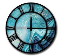 Horloge décorative bleue élégante en MDF