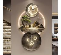 Horloge décorative Murale 3D avec lumière LED, Alimentation Secteur, Horloge Murale d'art Moderne, Lampe Murale, décoration Murale Moderne pour Salon, Chambre, Bureau, entrée (Style B 23,62*