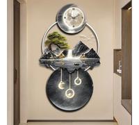 Horloge décorative Murale 3D avec lumière LED, Alimentation Secteur, Horloge Murale d'art Moderne, Lampe Murale, décoration Murale Moderne pour Salon, Chambre, Bureau, entrée (Style G 23,62*