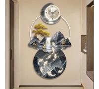 Horloge décorative Murale 3D avec lumière LED, Alimentation Secteur, Horloge Murale d'art Moderne, Lampe Murale, décoration Murale Moderne pour Salon, Chambre, Bureau, entrée (Stylle L 23,62