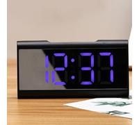 Horloge Digitale Double pour alarme Snooze USB Horloge Digitale(Blue) | Écran LED clair, pour luminosité auto 18h-06h, lecture pour facile pour jour et nuit, design couleur