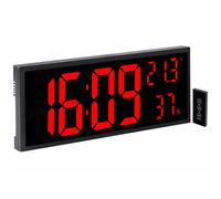 Horloge digitale LED ROUGE en format XXL