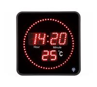 Horloge digitale radio-pilotée rouge