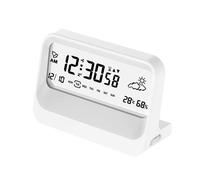 Horloge digitale rectangulaire - Blanc