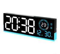 Horloge Digitale Silencieuse Double pour alarme Date Température(A) | pour réveil indépendant, pour affichage LED clair, thermomètre intégré, design , gestion pour temps efficace