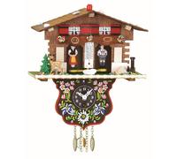 Horloge du Schwarzwald, modèle "Schweizer Haus Wetterhaus", en bois, mécanisme mécanique