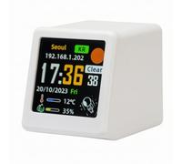 Horloge Écran Cleur Mini, | Personnalible, Horloge Météo Connectée Écran écran cleur, Intelligente, pr Étagère