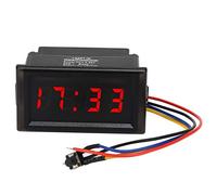 Horloge électronique de voiture, horloge électronique automatique de voiture d'affichage numérique de LED étanche à la poussière DC4.5V-30V(rouge)