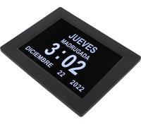 Horloge électronique, protection des yeux, horloge numérique à calendrier journalier 8 pouces pour grand v��tre (prise UE)