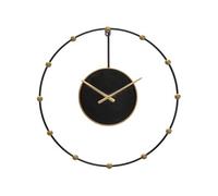 Mauro Ferretti Horloge murale Perle métal 61 x 4,5 cm Noir