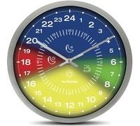 Horloge double cadran 24h ø 30 cm - éducative noir blanc