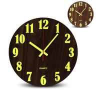 Horloge fishtec light & wood murale