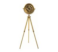 Horloge grand-père Trépied d'horloge sur pied en métal, engrenages exposés | For le salon et le bureau