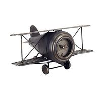 Horloge Industrielle à Poser, Mod Avion Biplan Ardoise, L 41 cm