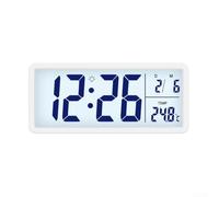 Horloge LCD minimaliste nordique avec affichage de la date et du jour | Chiffres extra larges, distance de lecture facile, visibilité claire, décoration de salon, bureau, faible luminosité